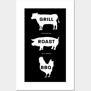 Peta - People Eating Tasty Animal Funny BBQ Grill Roast Posters and Art